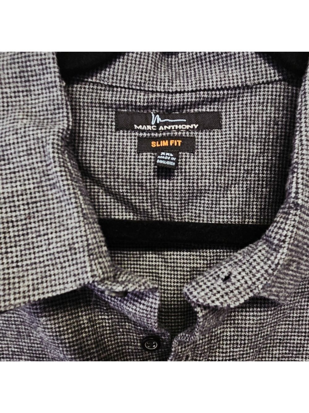 Marc Anthony Dark Gray Casual Button-Down Shirt 2XL - Picture 2 of 4